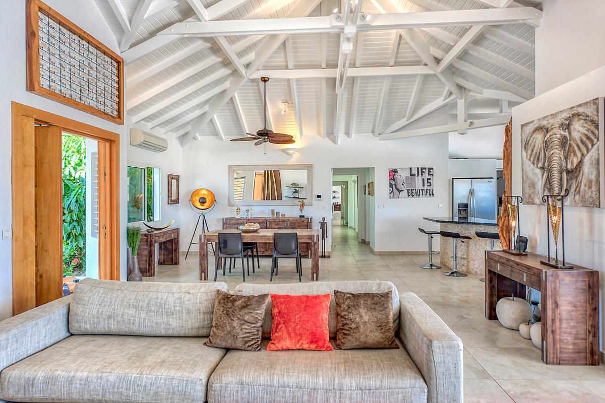 Charming Villa rental St Martin - Living room overview